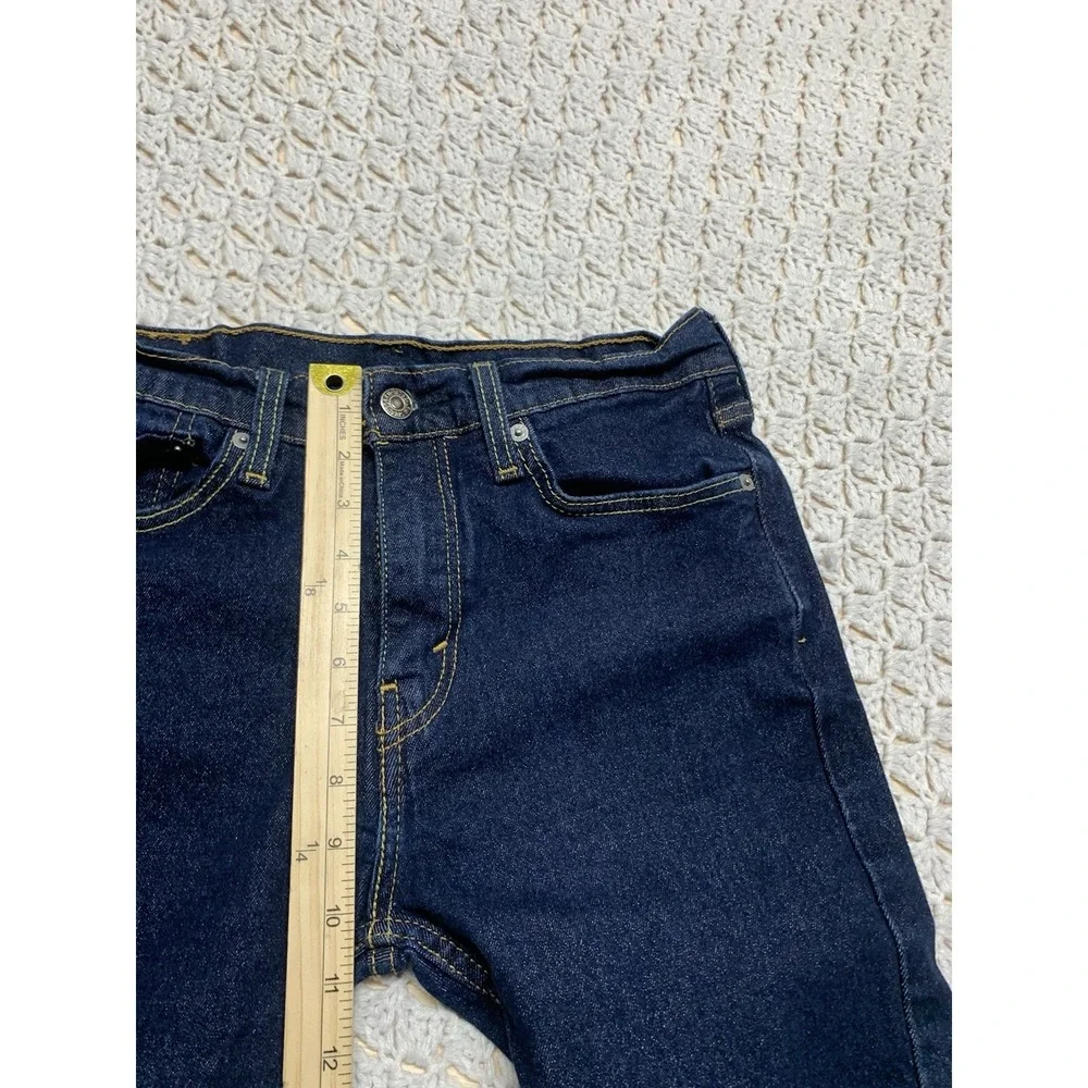 Levis 510 Jeans Mens Tag 31x32 Approx 30x29 Skinny Stretch Blue Leg OpeningFlaws